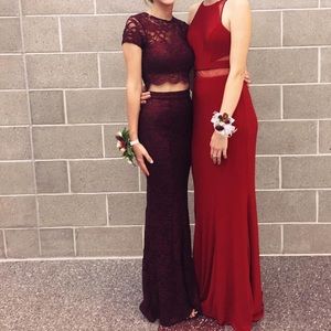 maroon prom dress